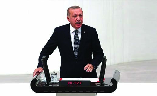 "There will be different units over there as combatant forces," Tayyip Erdogan has said.