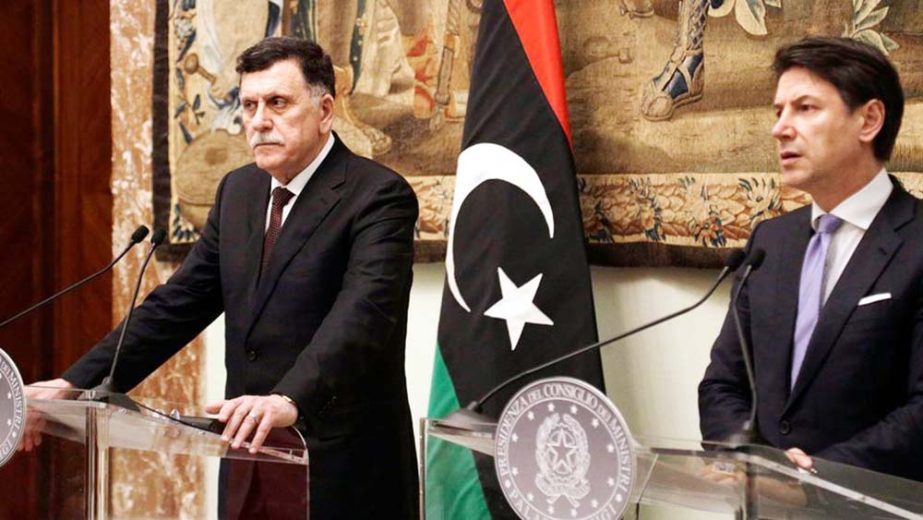 President of Libya's UN-recognised Government of National Accord, Fayez al-Sarraj (L), has announced a ceasefire