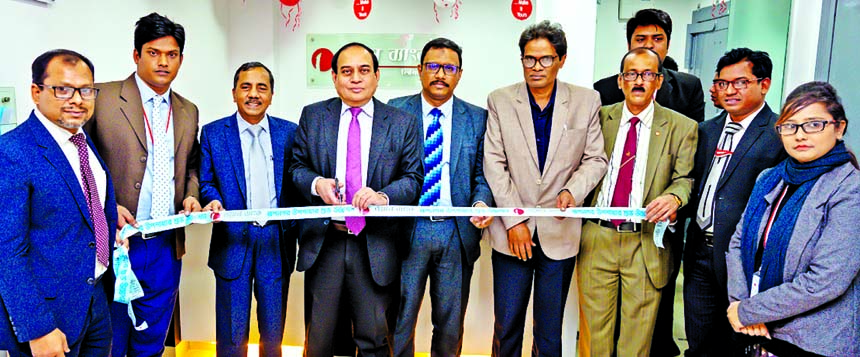 M Fakhrul Alam, Managing Director of ONE Bank Limited, inaugurating its Sub- Branch at Rupnagar in Mirpur in the city recently. High officials of the bank and local elites were also present.