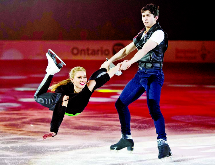 Marjorie Lajoie and Zachary Lagha perform in the Gala at the 2020 Canadian Tire National Skating Championships in Mississauga, Ontario on Sunday.