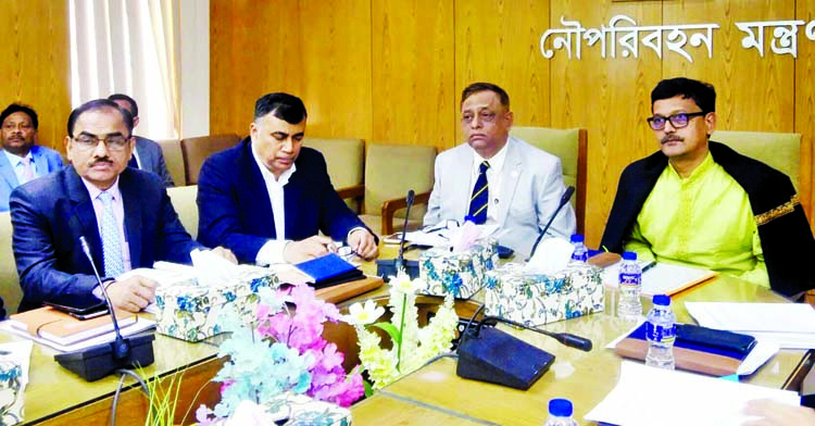 State Minister for Shipping Khalid Mahmud Chowdhury speaking at a planning workshop on 'Easing Export and Import Activities of Chattogram Port and Bangladesh Landport Authority' at the ministry on Wednesday.