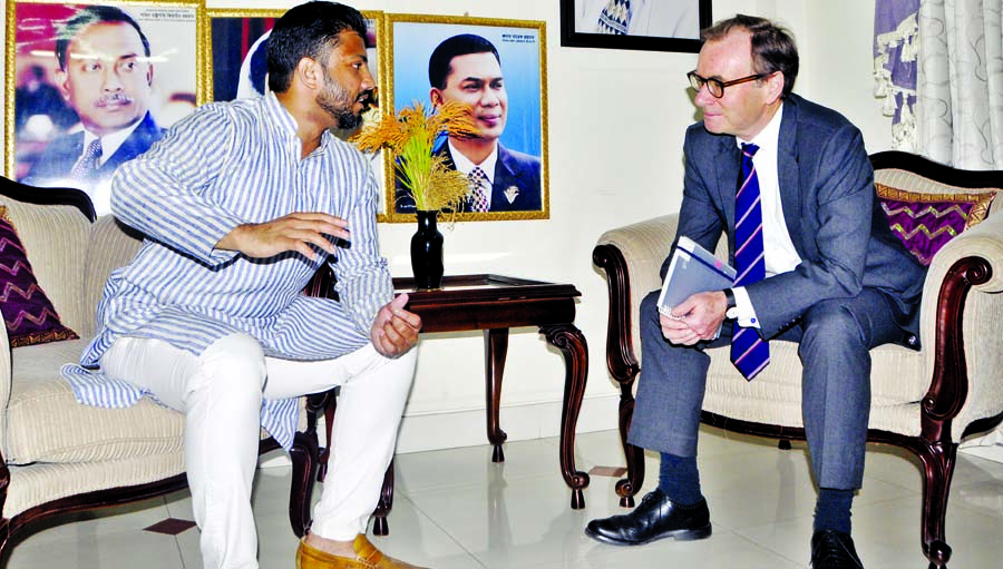 British High Commissioner to Bangladesh Robert Chatterton Dickson met BNP's DSCC Mayoral Candidate Engineer Ishraque Hossain at his residence in city's Gopibagh on Sunday.