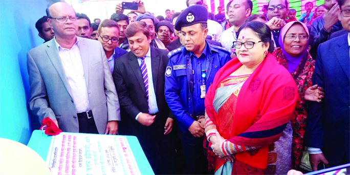 KESHABPUR (Jashore): State Minister for Local Government, Rural Development and Cooperatives Swapan Bhattacharjee inaugurating Water Line Construction and new Drinking Water Connection Project at Keshabpur Pourashava as Chief Guest on Tuesday.