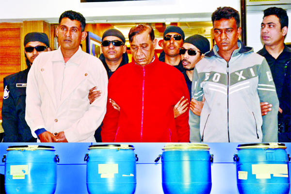 Three members of robber-gang were arrested by RAB-4 from Dhaka and Rajshahi on Wednesday with raw materials of Square Pharmaceutical worth Tk 2 crore looted by the gang.