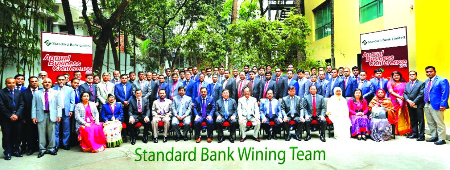 Kazi Akram Uddin Ahmed, Chairman of Standard Bank Limited, attended its 'Annual Business Conference-2020 at a hotel in the city on Thursday. Khondoker Rashed Maqsood, Managing Director, Md. Zahedul Hoque, Vice Chairman, Ferozur Rahman, SAM Hossain, Moham