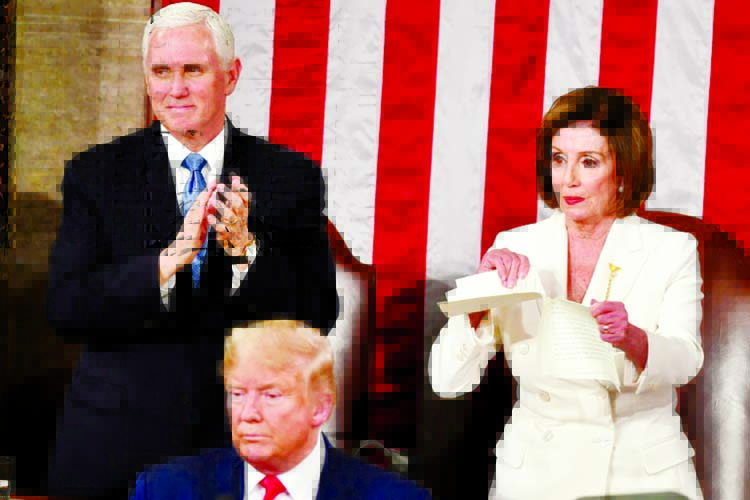 Speaker of the US House of Representatives Nancy Pelosi ripped up President Donald Trump's speech. Internet photo