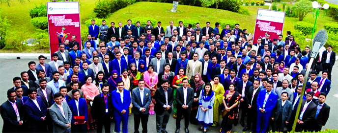 Khondoker Rashed Maqsood, Managing Director & CEO of Standard Bank Limited, poses for a photo after attending Town Hall Meeting-2020 with north bengal region branches of the bank on Saturday at Hotel Naz Garden in Bogura. Additional Managing Director Md T