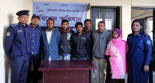 Six persons were arrested by police over Hossain murder case at Fatikchari Upazila recently.