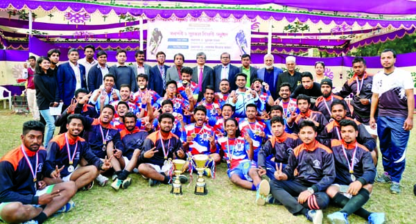 Dhaka University and Chittagong University become Champion and Runner-up respectively in the Inter -University Hockey Competition 2020. DU Pro-Vice Chancellor (Administration) Prof. Dr.Muhammad Samad distributed prizes among the Winners as Chief Guest at