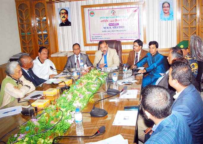 CCC Mayot A J M Nasir Uddin addresing a seminar organised by SDG Youth Forum at CCC Conference Room as Chief Guest recently.