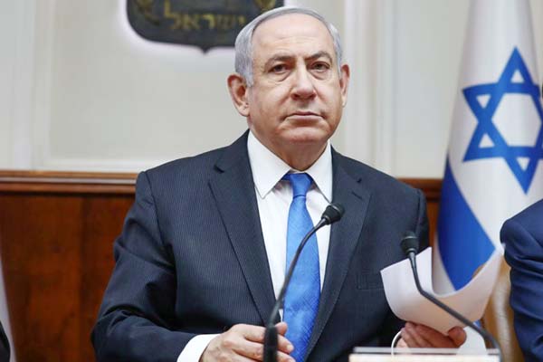 Israeli Prime Minister Benjamin Netanyahu attends the weekly cabinet meeting in Jerusalem .