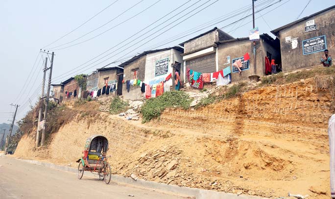 Illegal risky constructions have been built beside Baizid Hat at New Faujdarhat. This snap was taken yesterday.