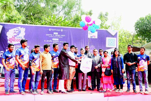 Pro-Vice-Chancellor (Administration) of Dhaka University (DU) Professor Dr Muhammad Samad formally opens the DUCSU Internal Sports Competition as the chief guest at the Teachers Students Centre (TSC) in DU on Saturday. Director General of RAB Benazir Ahme