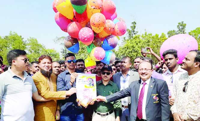 FENI: Md Wahiduzzaman, DC, Feni and cricketer Md Saif Uddin of National Cricket Team inaugurating Bangabandhu Gold Cup Cricket Tournament in Feni on Sunday.