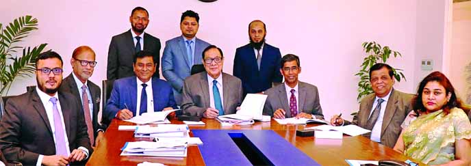 A Rouf Chowdhury, Chairman of Bank Asia Securities Limited, signed the company's audited financial statement for the year ended December 31, 2019, at its head office in the city recently. Romana Rouf Chowdhury, Md. Arfan Ali, Prof. M. Shahjahan Mina, Md.