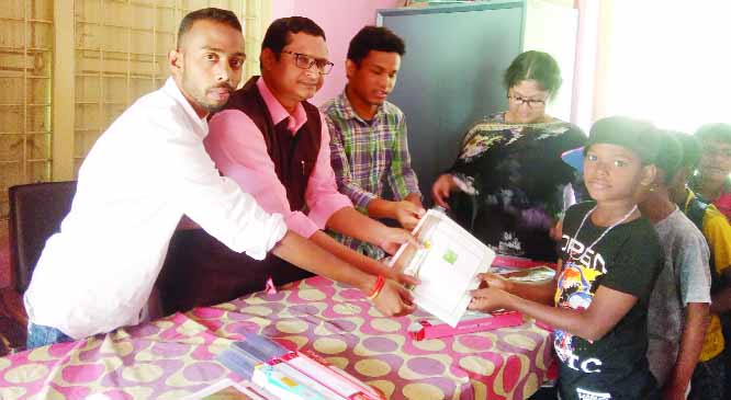 RAJSHAHI: Educational materials were distributed among the children of ethnic minority at Budhpara Harijon Palli organised by Equal Rights Organisation (ERO), a voluntary organisation on Friday.