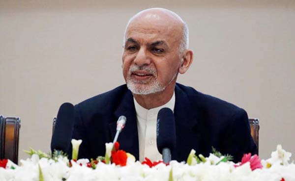 Ashraf Ghani said, "It is not in the authority of the United States to decide,"