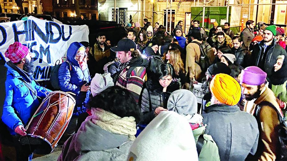 Protests took place outside Indian consulates in the US to protest against recent anti-Muslim violence in Delhi. Internet photo