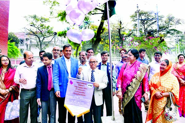Dhaka University Vice-Chancellor Prof Dr Md Akhtaruzzaman inaugurating the 4th Women's Mathematics Olympiad as Chief Guest at AF Mujibur Rahman Ganit Bhaban of the University yesterday . Photo: DU Public Relation Department