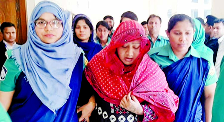 RAB 1 producing expelled Jubo Mohila League leader Shamima Nur Papia and her husband before a Dhaka court on Wednesday with 15-days remand prayer in three cases.