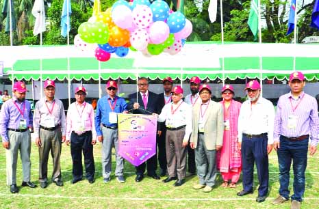 Vice-Chancellor of Bangladesh University of Engineering and Technology (BUET) Professor Dr Safiul Islam inaugurating the 'Bangabandhu Birth Centennial Sports Competition 2020' by releasing the balloons as the chief guest at the BUET Pla