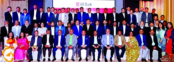 Tarique Afzal, President and Managing Director of AB Bank Limited, poses for a photo session after attending "AB Business Meeting" at Gulshan Club in Dhaka on Thursday.