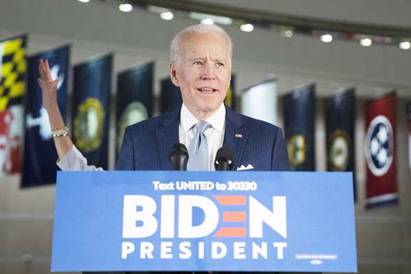The Former Vice President, Joe Biden discussed the need to combat the growing threat of the coronavirus.