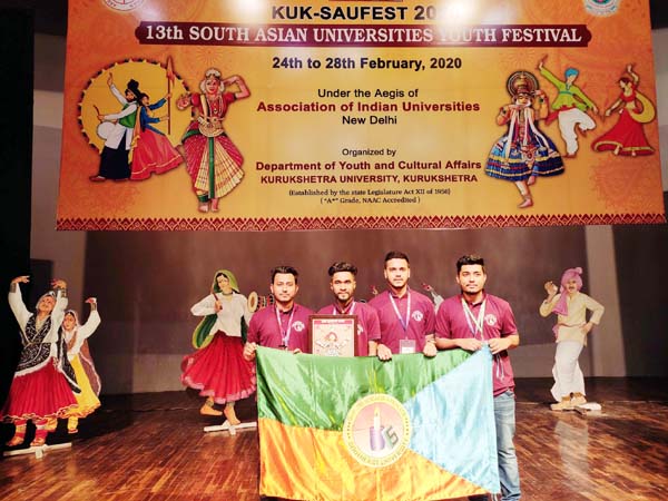 Students of Southeast University are seen at the 13th South-Asian Universities Youth Festival held from 24 to 28 February this year at Kurukshetra University, Kurukshetra, India.