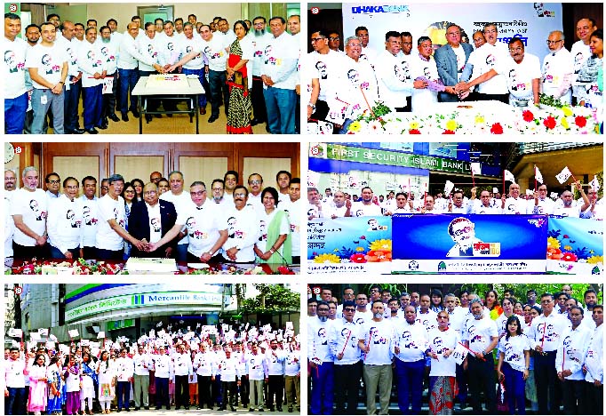 The following commercial banks celebrated the â€˜Mujib Borshoâ€™ on the occasion of birth centenary of Father of the Nation Bangabandhu Sheikh Mujibur Rahman through cutting cake or inaugurating â€˜Mujib Cornerâ€™ at respective bank's h