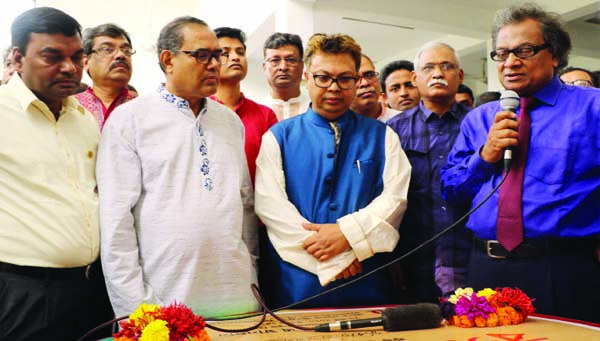 GAZIPUR: Prof Dr M A Mannan, VC, Bangladesh Open University (BOU) addressing the opening ceremony of 'Bangabandhu Corner' at its library marking the birth centenary of Bangabandhu Sheikh Mujibur Rahman as Chief Guest on Tuesday.