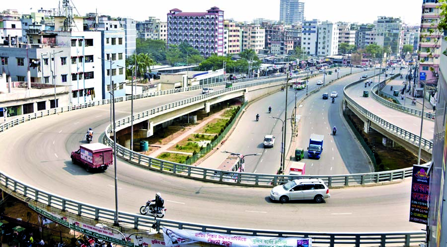 Rampura U Loop in Dhaka looks almost empty on Saturday as coronavirus fear grips the city dwellers.