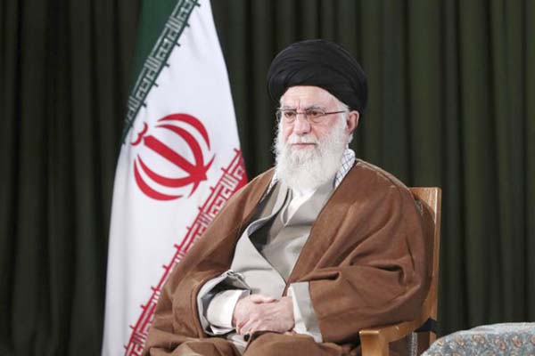 Supreme Leader Ayatollah Ali Khamenei poses for a portrait prior to delivering his message for the Iranian New Year, or Nowruz, in Tehran, Iran.