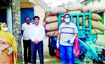 Upazila administration seizes 7,440 kg of rice intended for open market sale (OMS) in Sadar upazila of Jamalpur on Saturday: Photo collected
