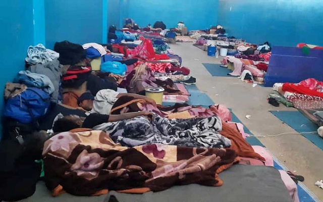Migrants resting on the floor of a detention centre, amidst concerns over the spread of the coronavirus disease (COVID-19), in the city of Zawiya, Libya May 5, 2020. REUTERSStringer