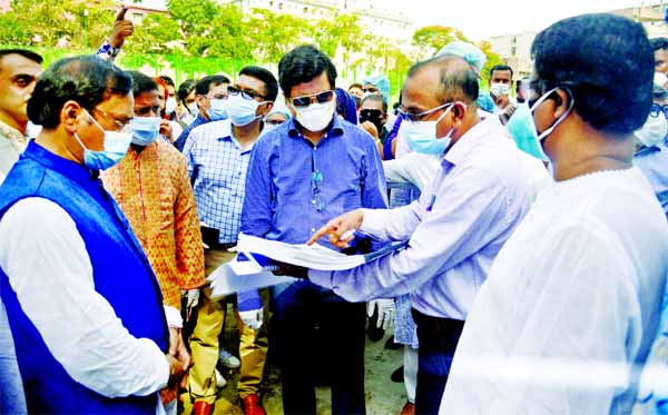 Mayor of Dhaka South City Corporation Sheikh Fazle Noor Taposh visits 'Osmani Udyan' and 'Bangladesh Math' in the city on Wednesday to see its development work.