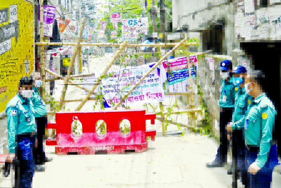 Strict measures have been imposed in the city's Purba Rajabazar after authorities brought the area under lockdown also marking it a 'Red Zone' to check spread of deadly coronavirus.