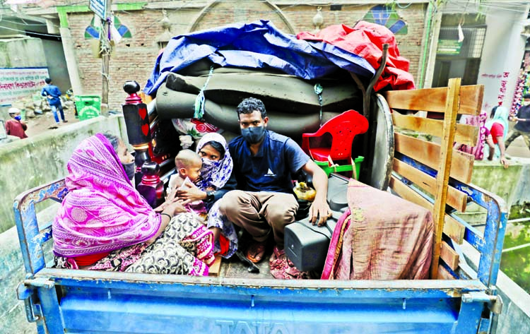 Many people continue to leave capital city Dhaka after losing their jobs or other earning facilities in the wake of fatal coronavirus outbreak. Village homes are their ultimate destination though none of them is sure enough to manage an earning source the