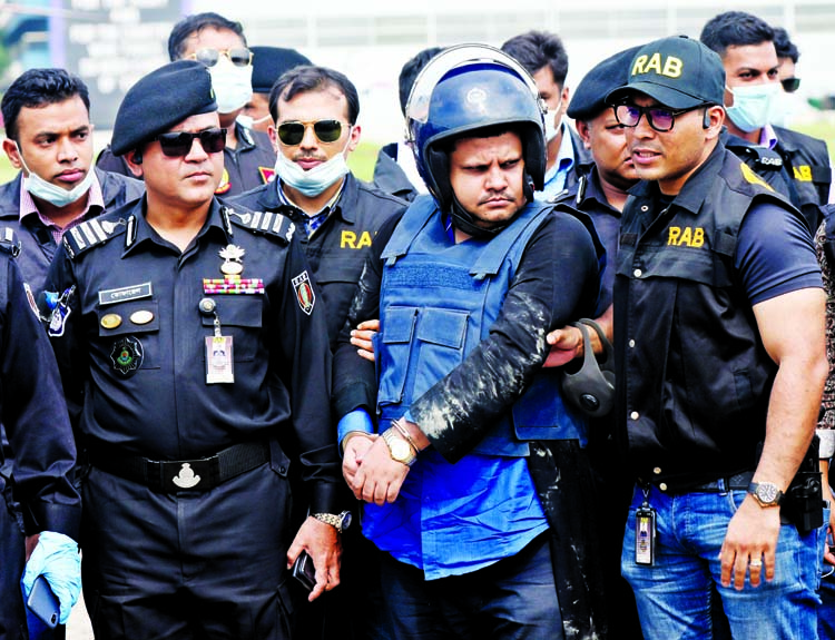 A special team of Rapid Action Battalion (RAB) arrests Chairman of Regent Group Shahed Karim from Satkhira on Wednesday.