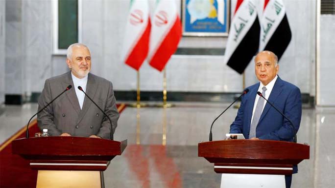The two foreign ministers met in the Iraqi foreign ministry in Baghdad.