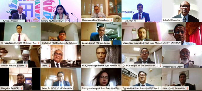 Bank Asia's Half Yearly Business Meet 2020 held: "Half Yearly Business Meet 2020" of Bank Asia Limited was held through digital platform. A Rouf Chowdhury, Chairman of the bank was the chief guest of the program while Rumee A Hossain, EC Chairman, Dilw