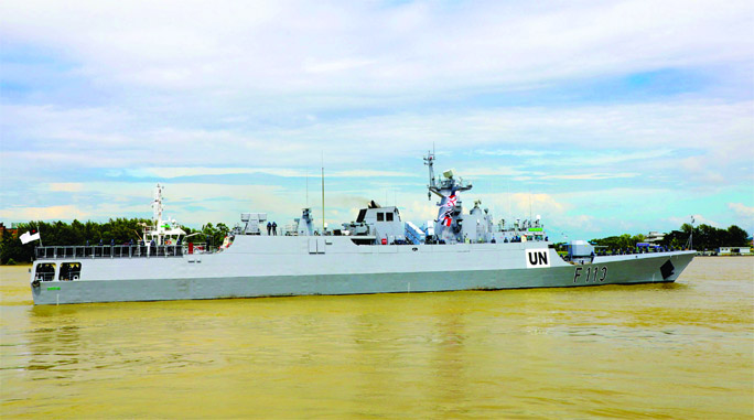 Bangladesh Naval Warship 'Sangram' leaves Chattagram Naval Jetty on Sunday in order to join United Nations Peacekeeping Mission in Lebanon.