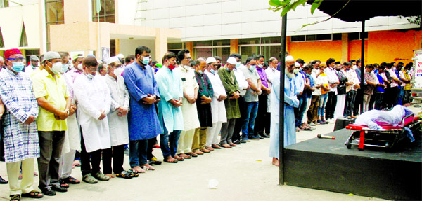 The Namaz-e-Janaza of eminent composer and Music Director Alauddin Ali was held on the premises of Bangladesh Film Development Corporation in the city on Monday.