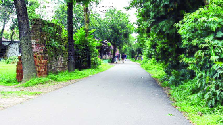 A road in Savar renovated by the Local Government and Engineering Department. The newly renovated road connected Birulia and Ashulia unions of Savar upazila. The snap was taken on Tuesday.