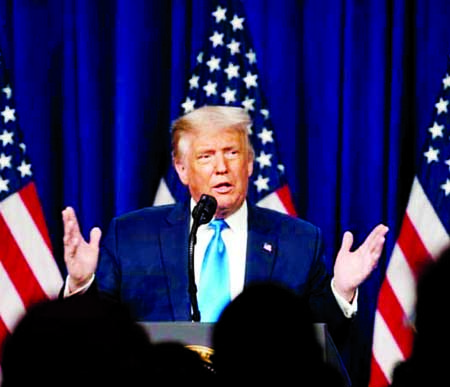 Donald Trump appears at the opening night of the Republican National Convention in a taped video.