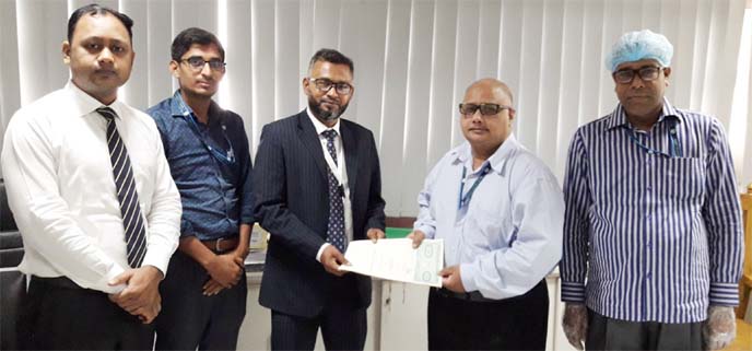 Khandaker Morshed Millat, General Manager along with Mohammad Jony Khandaker, Deputy Director of Sustainable Finance Department of Bangladesh Bank (BB) and Md. Sayful Islam, Head of SME of Lankan Alliance Finance Limited, exchanging an agreement signing d
