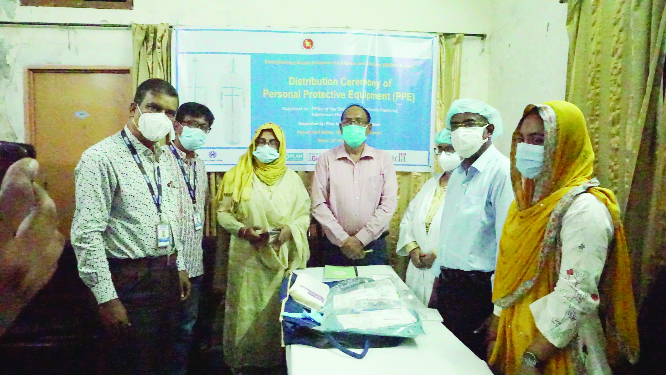 Plan International Bangladesh Rangpur Divisional Office distributed hygiene kits and PPE set to government and private healthcare providers of Nilphamari district hospital, Saidpur 100 bedded hospital, Mother and Child Welfare Centers, Upazila Health Comp