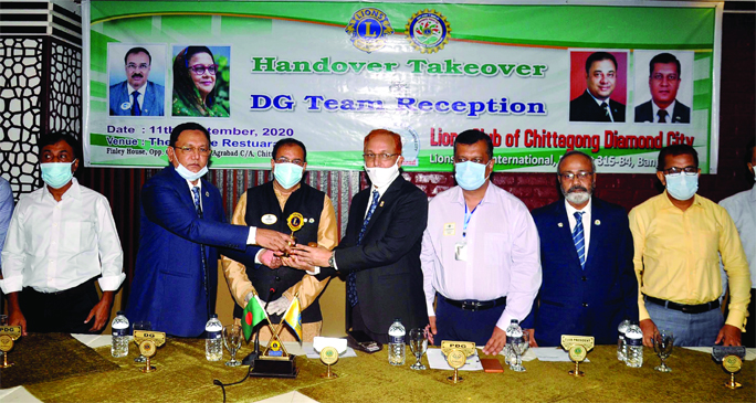 3. Mizanur Rahman Majumder takes over as chairman of Lions Club of Chottagram Diamond City at a function held in a local hotel on Friday.