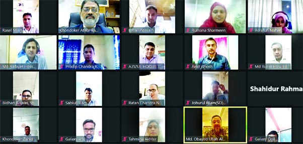 Md Obayed Ullah Al Masud, Managing Director and CEO of Rupali Bank Limited, inaugurated the 5-day long "Orientation Course for Senior Officer" organized by the banks training academy through virtually. Khondaker Ataur Rahman, DMD of the bank, GM Tahmina