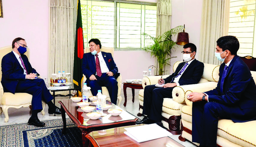 Envoy of Netherlands to Bangladesh Harry Verweij calls on Foreign Minister of Bangladesh Dr. AK Abdul Momen at the State Guest House Padma in the city on Monday with a call to ensure justice about Myanmar Government's brutality on Rohingyas.