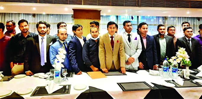 The newly elected 23-member Central Committee of the Bangladesh Young Lawyers Association pose for photo session after election held in a city hotel on Friday. Md. Mahbubur Rahman and Khondaker Sultan Ahmed have been elected President and General Secretar